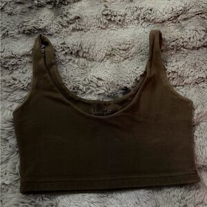 Brandy Melville Olive Crop Top